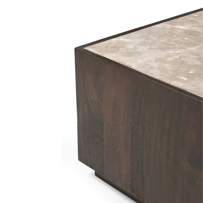 Zijaanzicht van salontafel Moos van Starfurn, 40 cm hoog