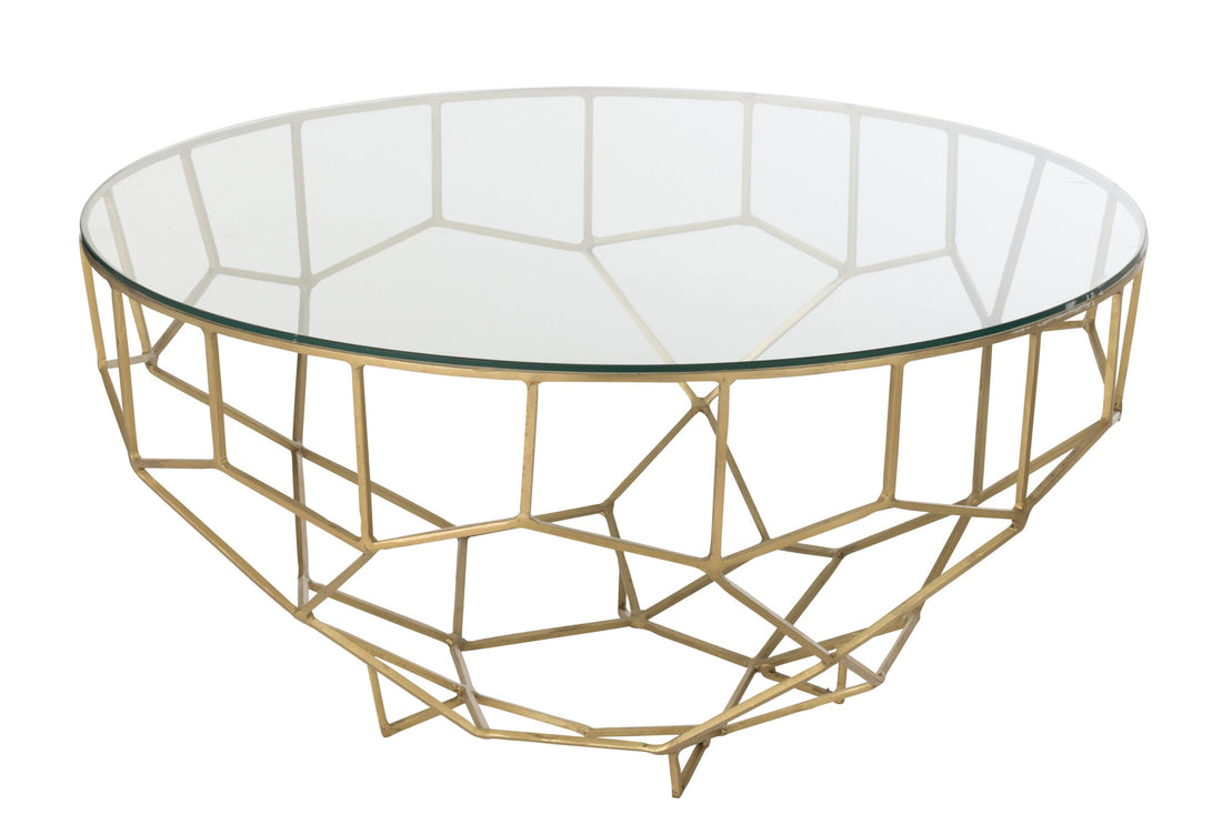 Sofabord Moza Metal/Glas Guld J-Line