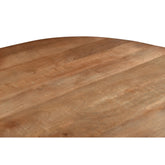 Detail van de nerf en de afgeronde bladrand van de Salvator salontafel