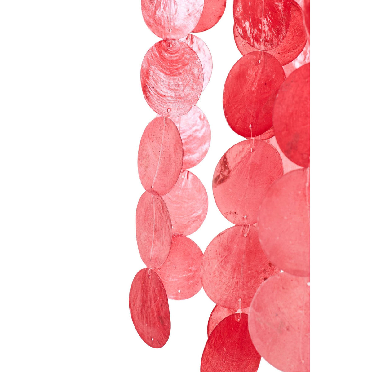 Capiz-skalophæng Rød Large Ø80 cm x H250 cm J-Line