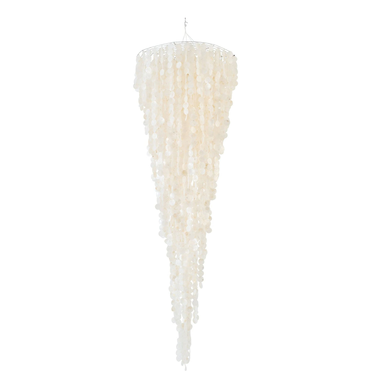 Muslingeskærm Capiz Hvid Large Ø80 cm x H250 cm J-Line