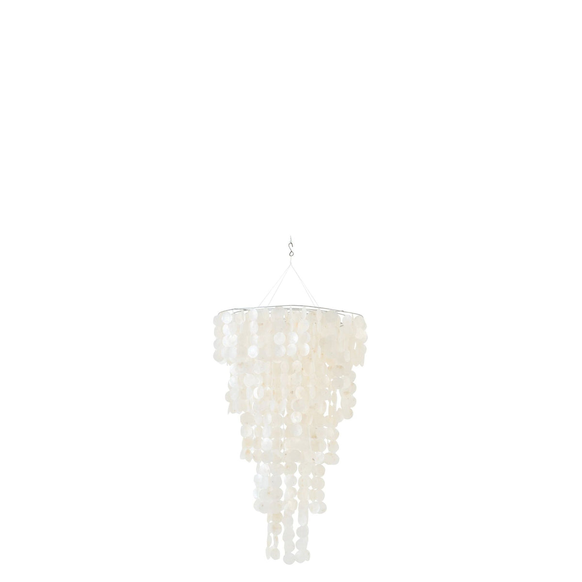 Skalskulptur Capiz Hvid Small Ø60 cm x H100 cm J-Line