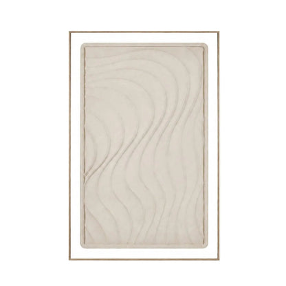 Schilderij La Marée Basse Hout Beige van Pomax, productfoto in beige met de volledige vorm in beeld