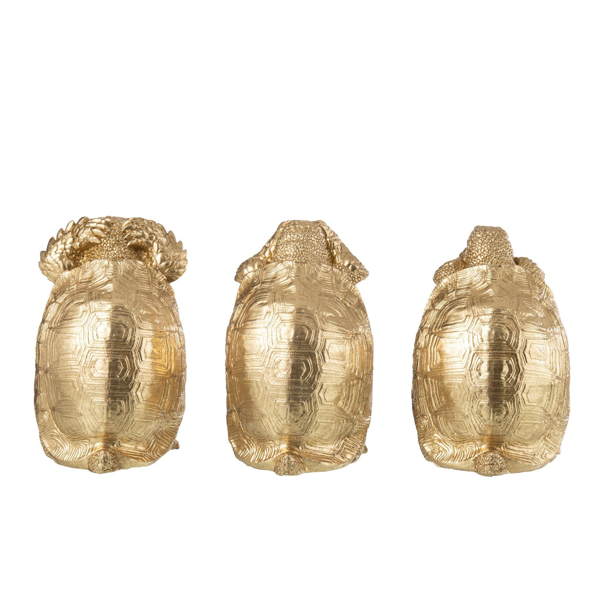 Skildpadde Se/Høre/Tie Resin Guld Sæt med 3 J-Line