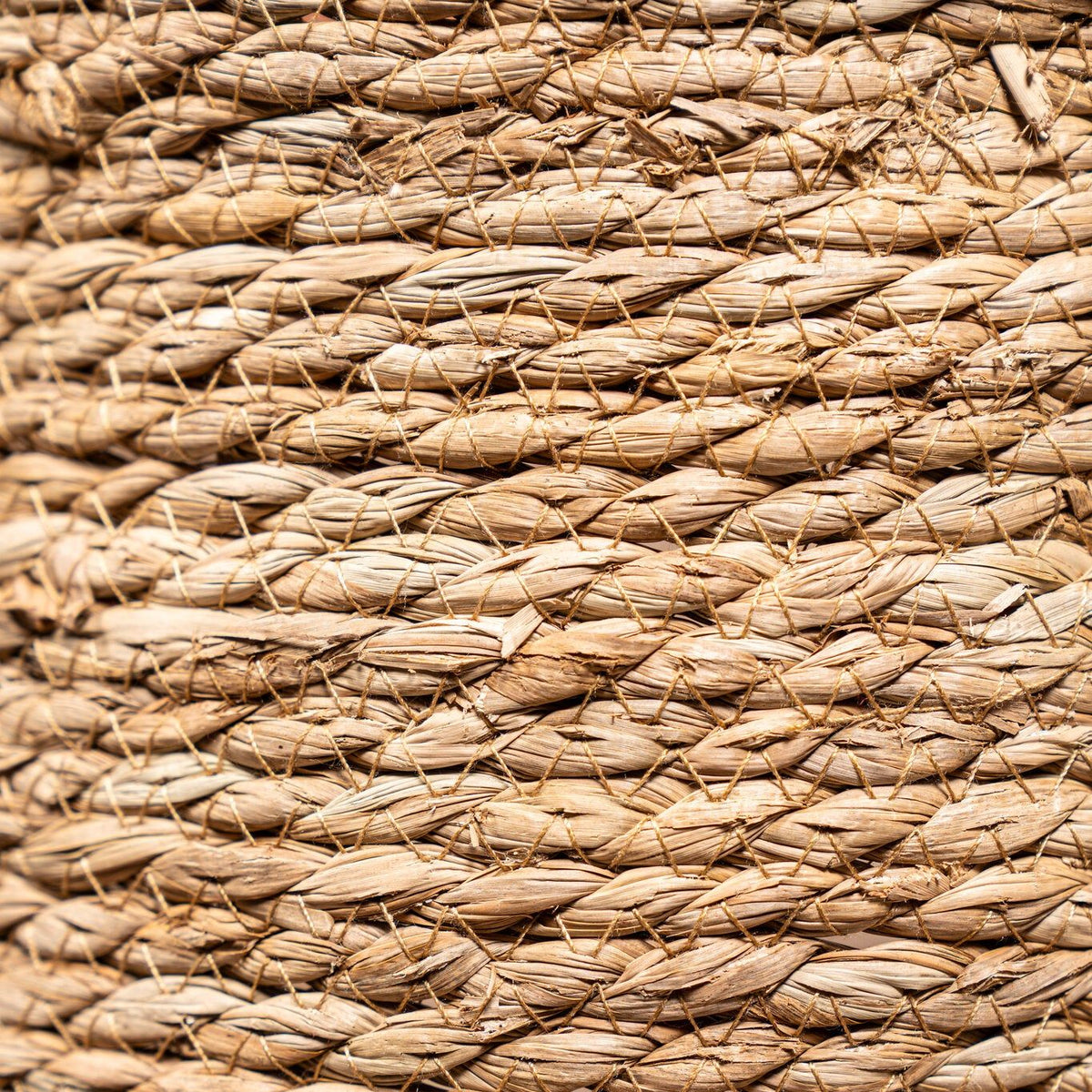 Set van drie rotan manden met witte rand van PTMD als sfeerbeeld