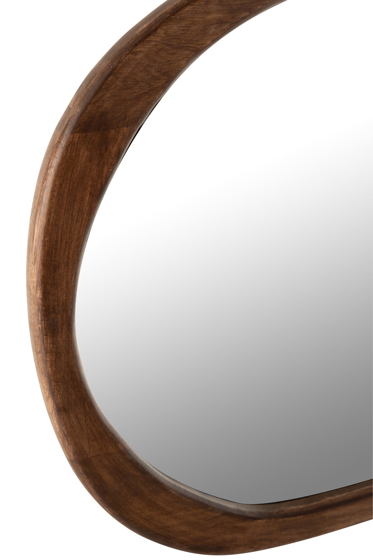 Spiegel Onregelmatig Mango Hout Donker Bruin Large 51x83x3,5cm - Spiegel - J-Line - livinglovely.nl