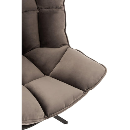 Stoel Relax Kussen Op Frame Textiel/Metaal Grijs J-Line