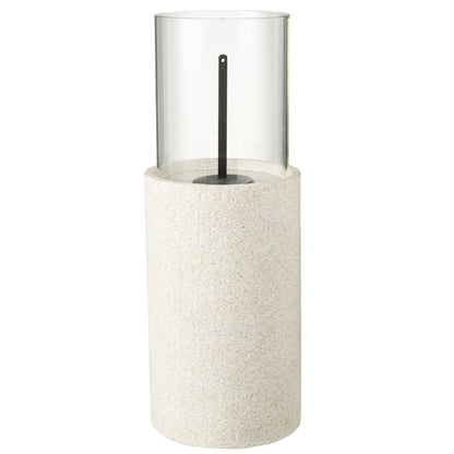 Bordbål Bioethanol Rund Grå Ø23x65cm