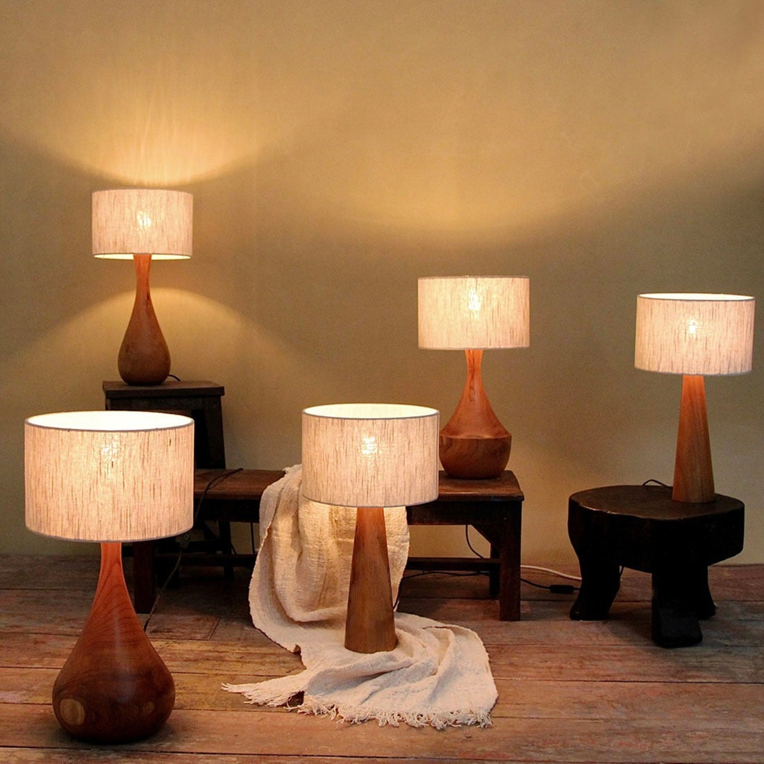 Tafellamp Aspen Cone Large Raw Materials - Tafellamp - Raw Materials - livinglovely.nl