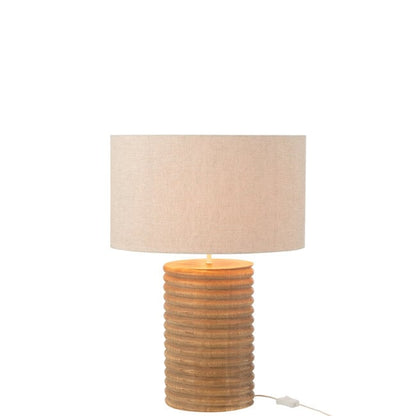 Tafellamp Schroefdraad Wijd Hout Naturel Grijs J-Line