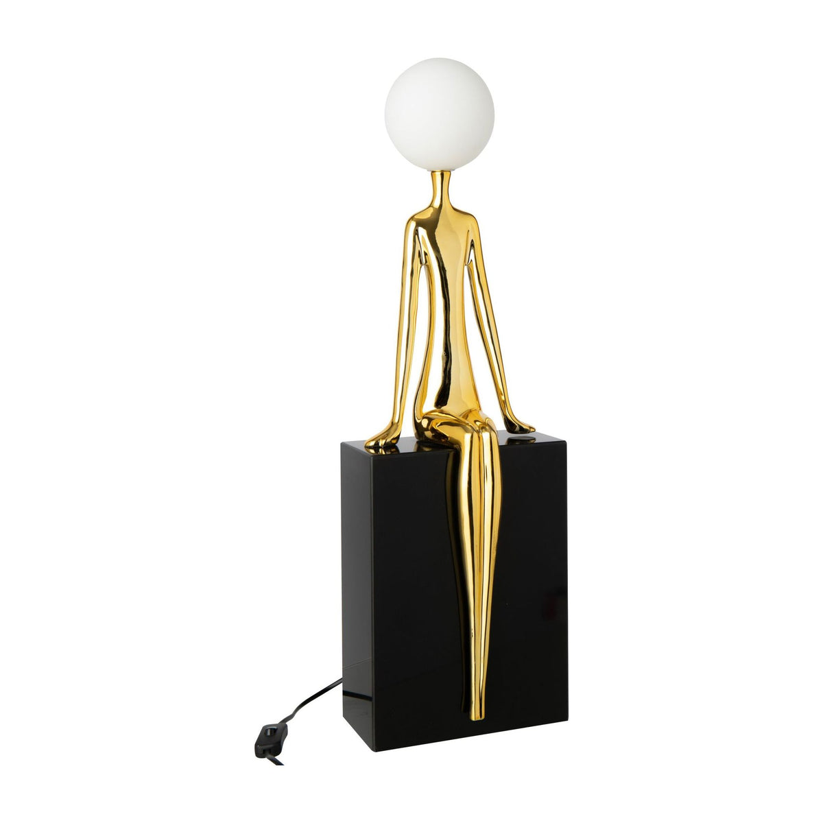 Bordlampe Siddende Silhuet Metal Guld/Sort J-Line