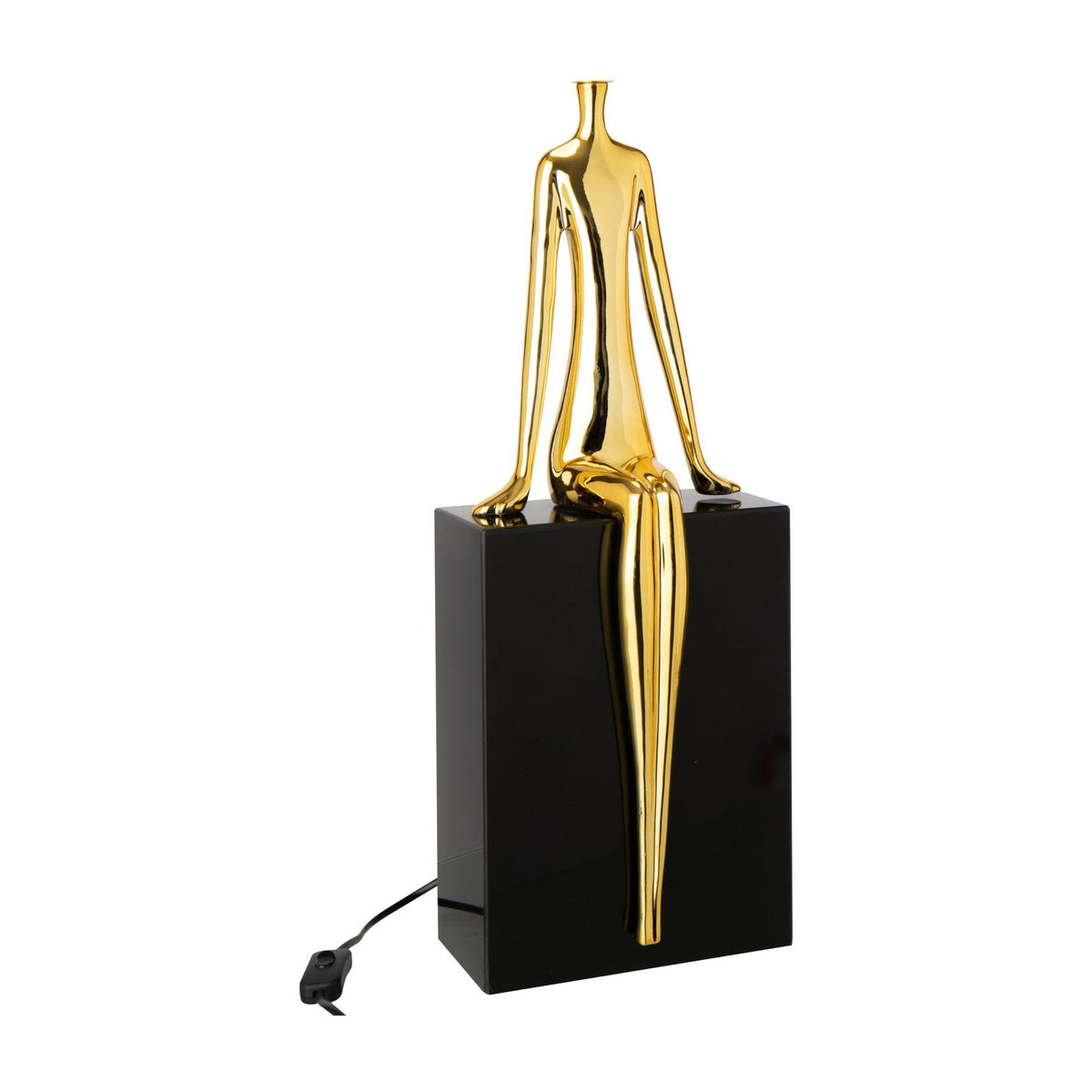 Bordlampe Siddende Silhuet Metal Guld/Sort J-Line