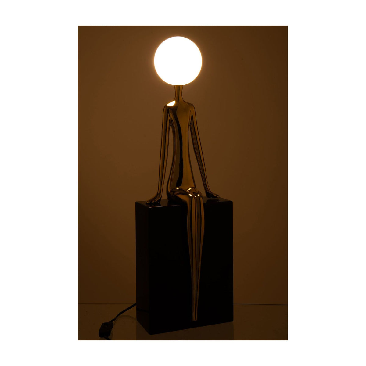 Bordlampe Siddende Silhuet Metal Guld/Sort J-Line