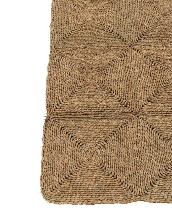 Tapijt Vierkanten Geweven Touw Plastiek Naturel - Buiten-divers - J-Line - livinglovely.nl