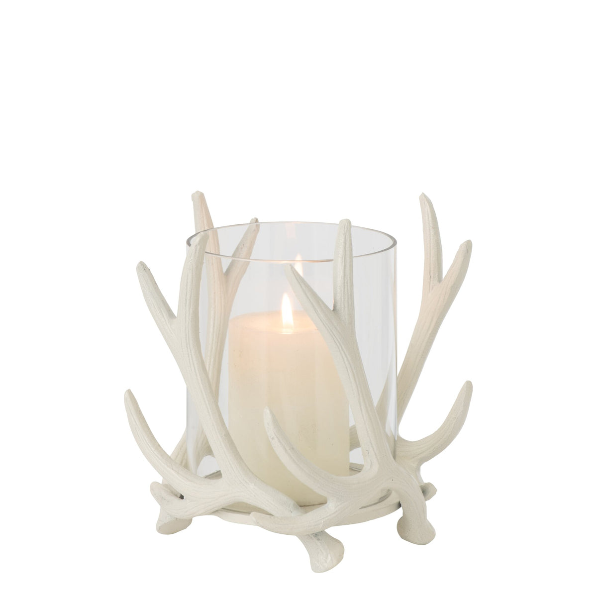 Tealightholder Hert Aluminium Offwhite J-Line