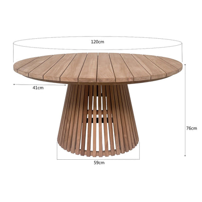 Afmetingen Tuintafel Cindo Ø120cm: Ø120cm x H75cm