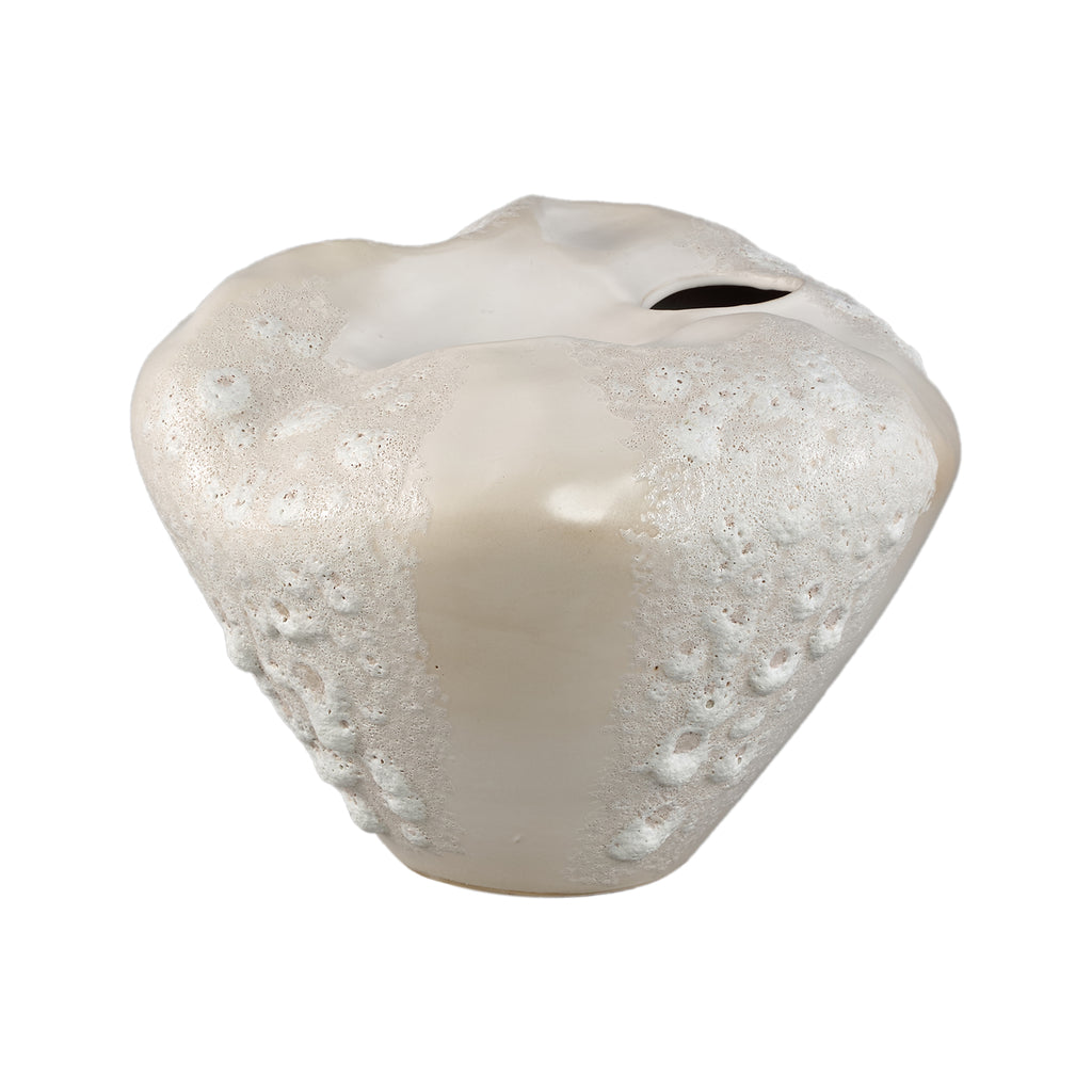 Vaas Dangelo L- 35.5 x 34.5 x 26.5 cm - Keramiek - Creme PTMD - Vaas - PTMD - livinglovely.nl