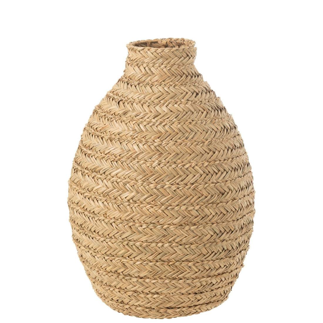 Vase i naturflettet søgræs, stor, J-Line
