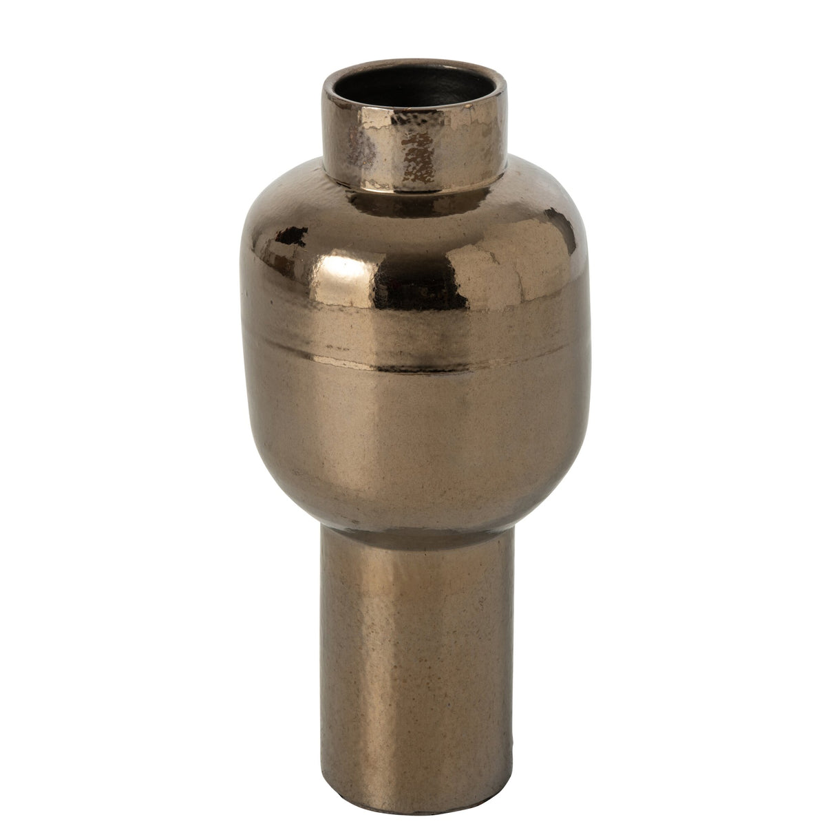 Vase i keramik, bronze, J-Line