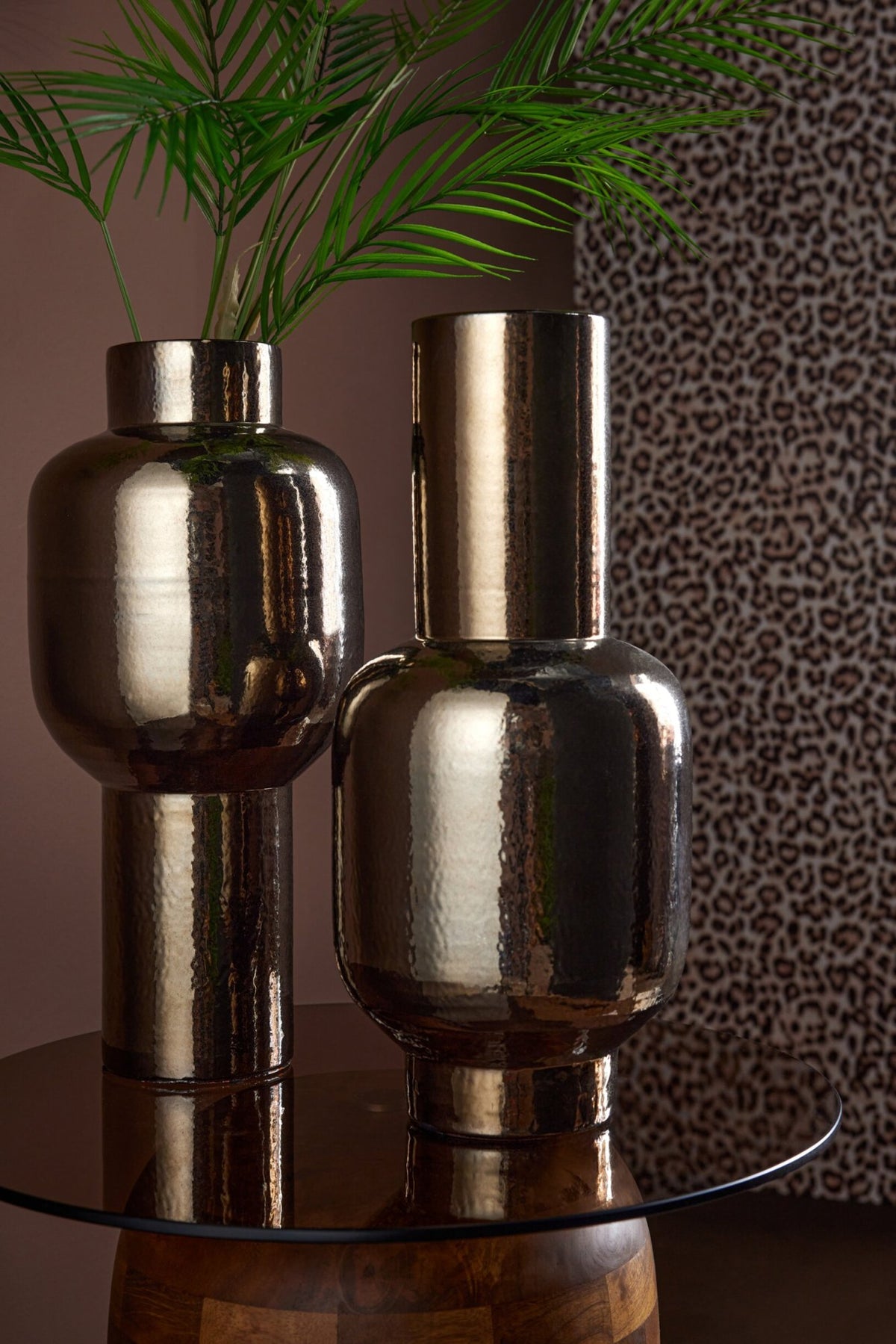 Vase i keramik, bronze, J-Line