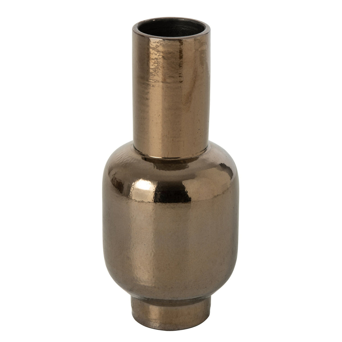 Vase med rund fod i keramik, bronze, J-Line