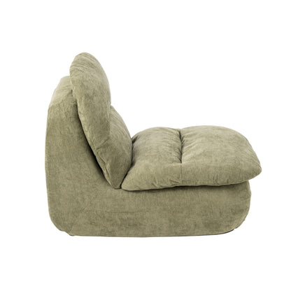 Schuimstoel Olijfgroen van J-Line, L82cm x B100cm x H75cm