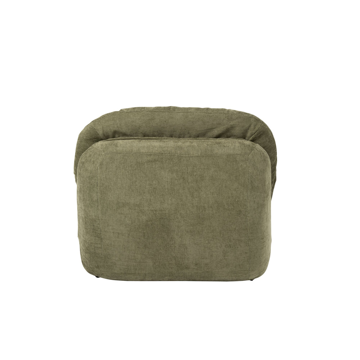 Detail van de gedempte olijfgroene bekleding van J-Line