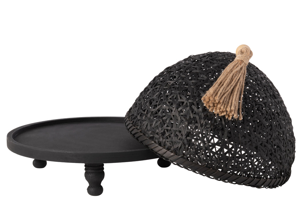 Vliegenkap Sparhout Zwart - Keukenaccessoire - J-Line - livinglovely.nl