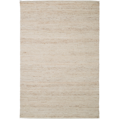 Vloerkleed Hero Jute Wol Ivoor Naturel 250x350cm van MUST Living, volledig in beeld op een neutrale achtergrond