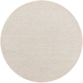 Vloerkleed Nirvana Beige Rond 150cm van MUST Living, volledig in beeld op een neutrale achtergrond
