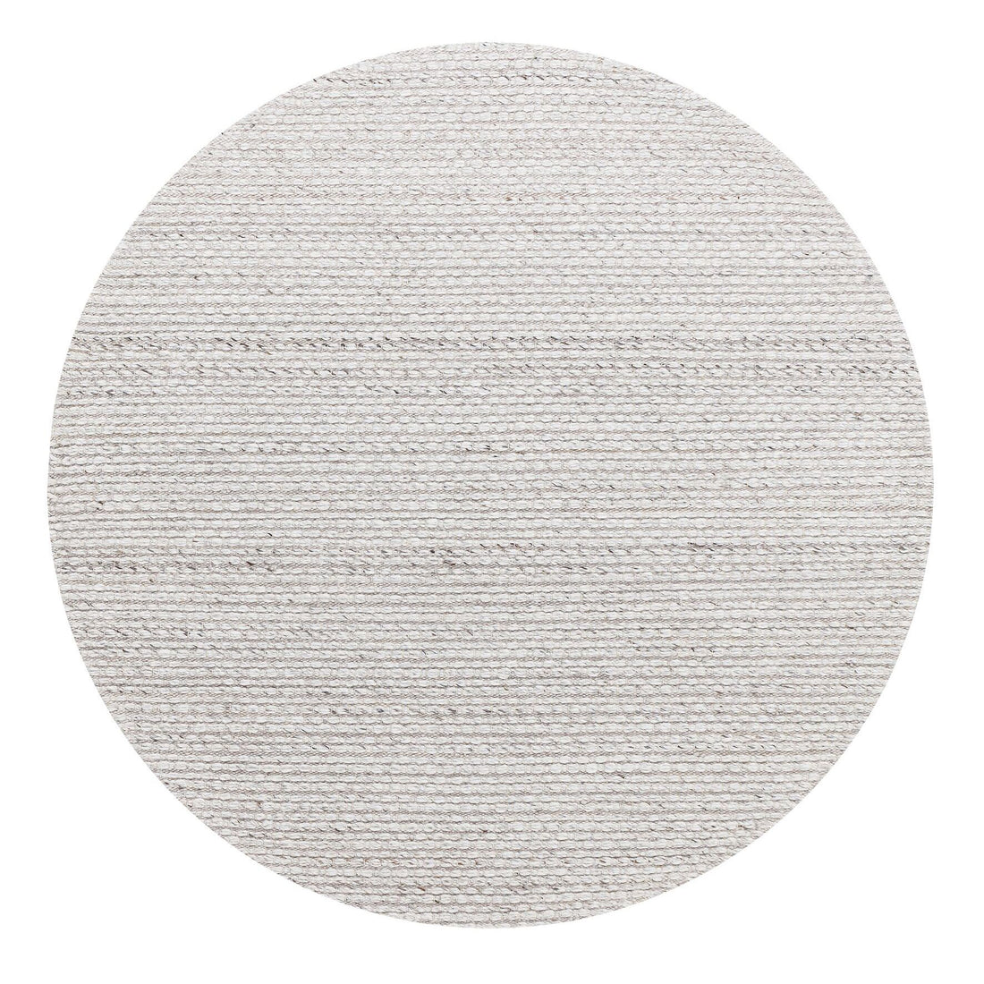 Groot rond vloerkleed Nirvana van MUST Living in grijze wol en polyester, doorsnede 250 cm