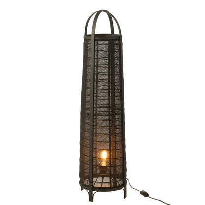 Vloerlamp Don Katoen Bamboe Zwart H 100cm J-Line