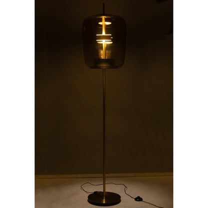 Gulvlampe LED glas brun H 168 cm J-Line