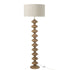 Vloerlamp Rups Populierenhout Naturel/Grijs 48x48x156cm J-Line