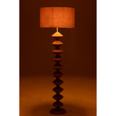 Vloerlamp Rups Populierenhout Naturel/Grijs 48x48x156cm J-Line