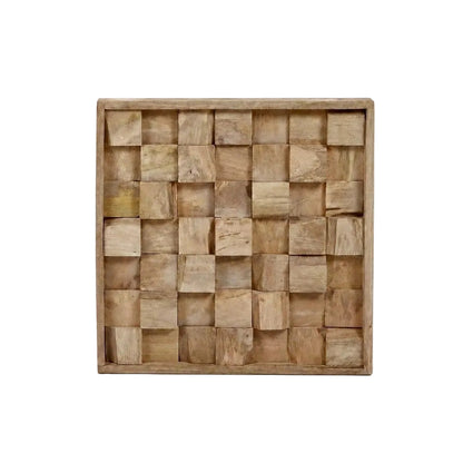 Wanddecoratie Mangga Mangohout Naturel van Pomax, productfoto in naturel met de volledige vorm in beeld
