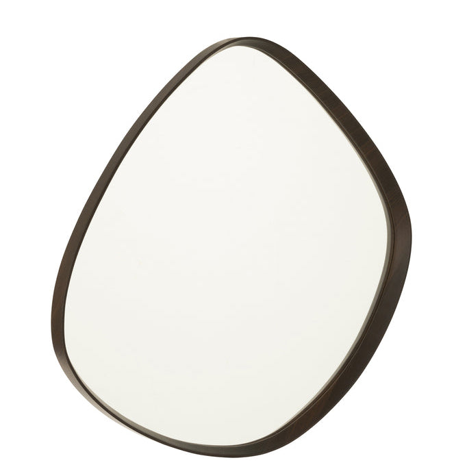Wandspiegel Abstract Spiegel/Mdf Donkerbruin Small - Spiegel - J-Line - livinglovely.nl