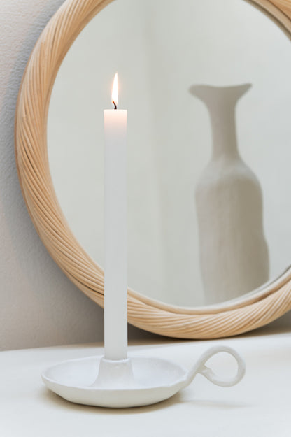 Wandspiegel Rond Rotan/Glas Naturel Medium Ø 66.5 cm - Spiegel - J-Line - livinglovely.nl