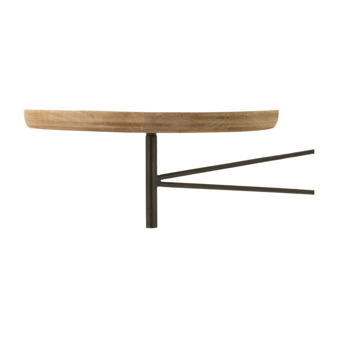 Wandtafel Rond Gedraaid Mangohout/Metaal Naturel J-Line