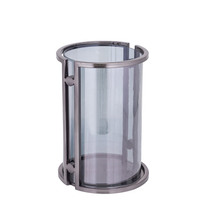 Windlicht Jarie Gunmetal Large van PTMD, extra productaanzicht van het donkere frame