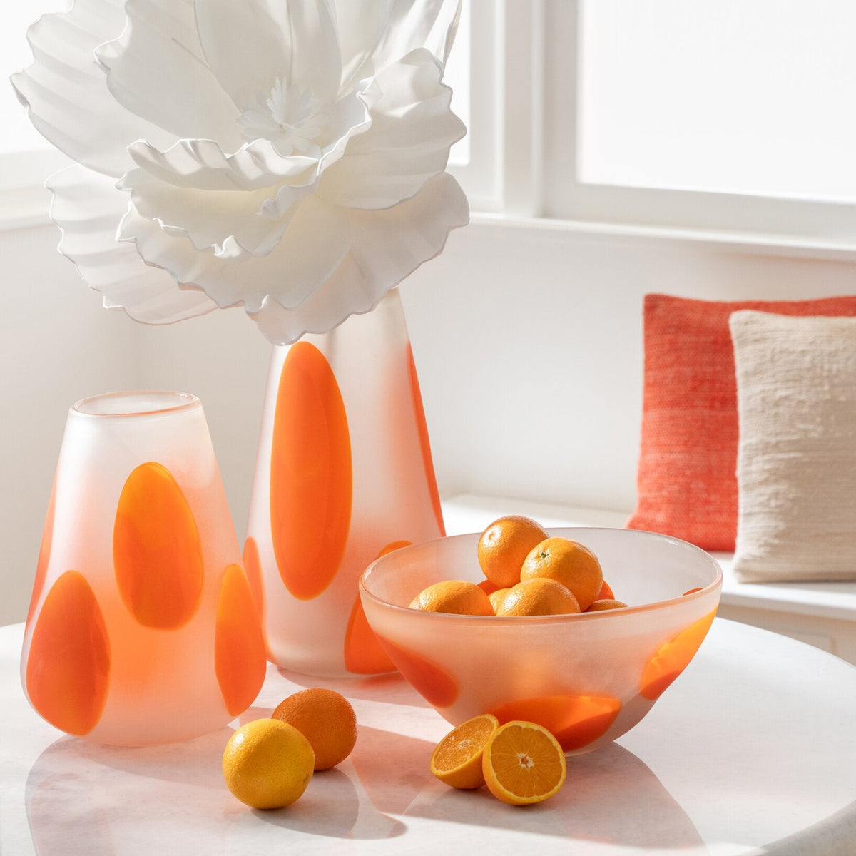 Vindlys Prikket Glas Mørkeorange/Transparent Lille J-Line