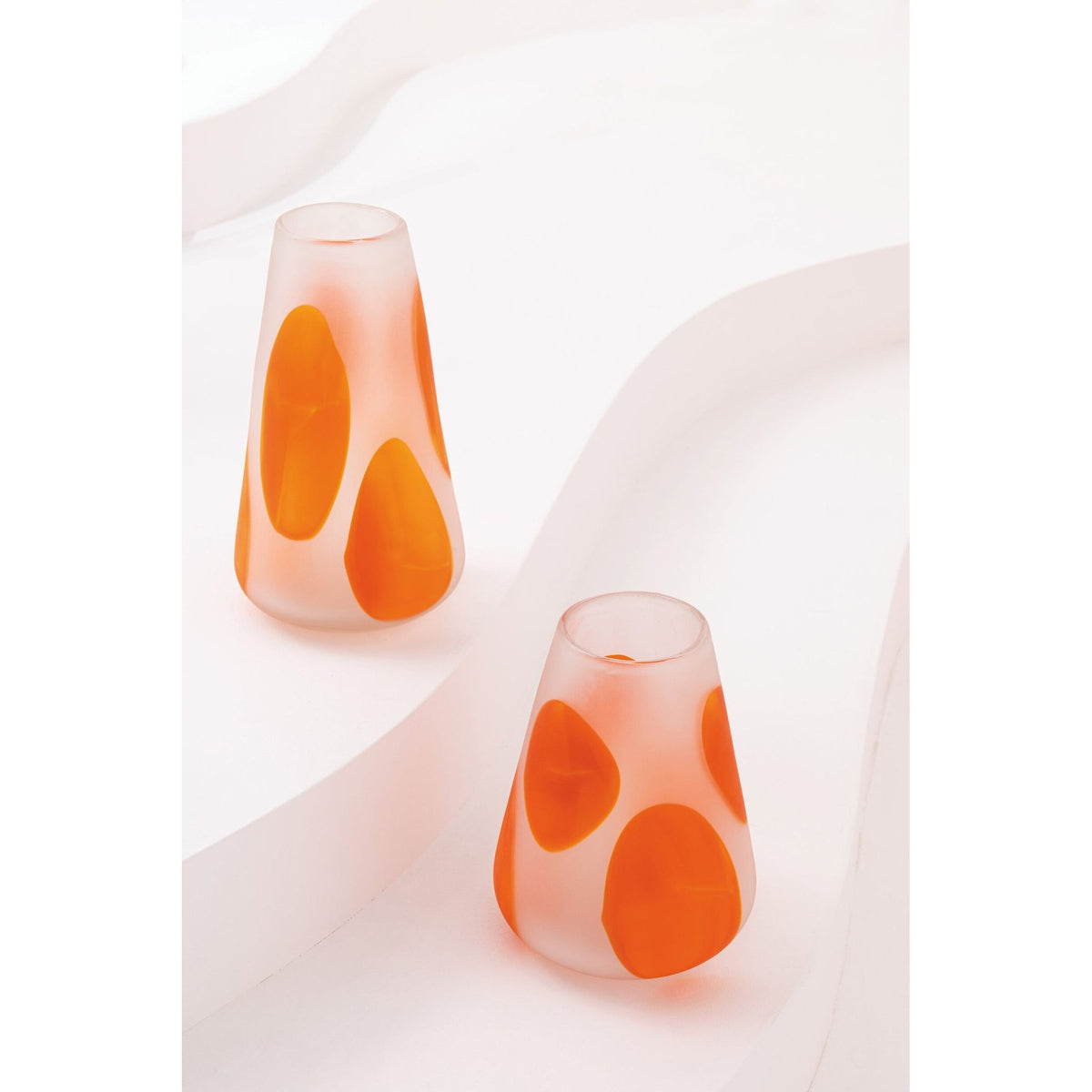 Vindlys Prikket Glas Mørkeorange/Transparent Lille J-Line