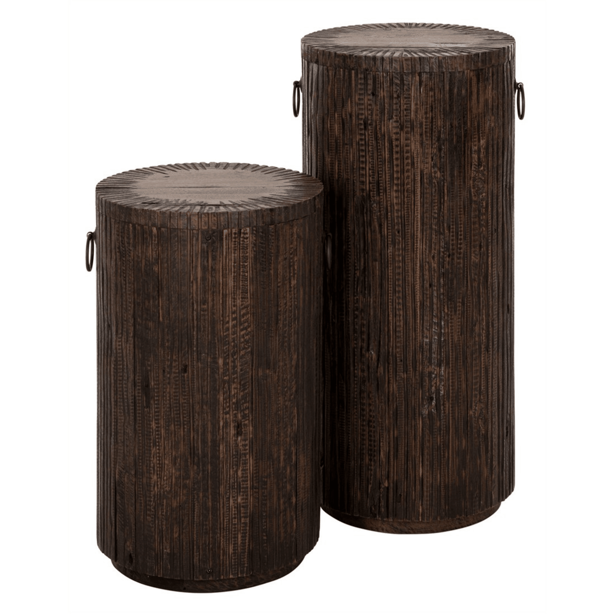 Zuil Stripe Large zwart als sokkel voor een beeld
